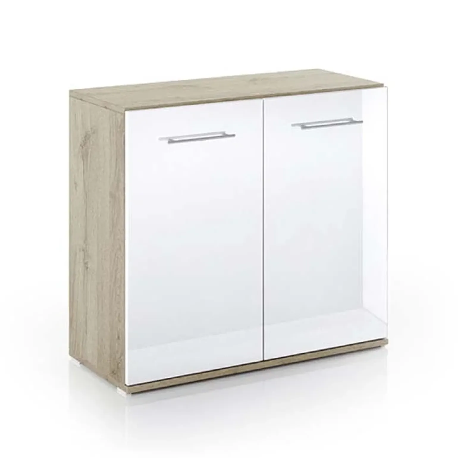 Arredo ufficio completo rovere bianco lucido antracite lucido Time 4