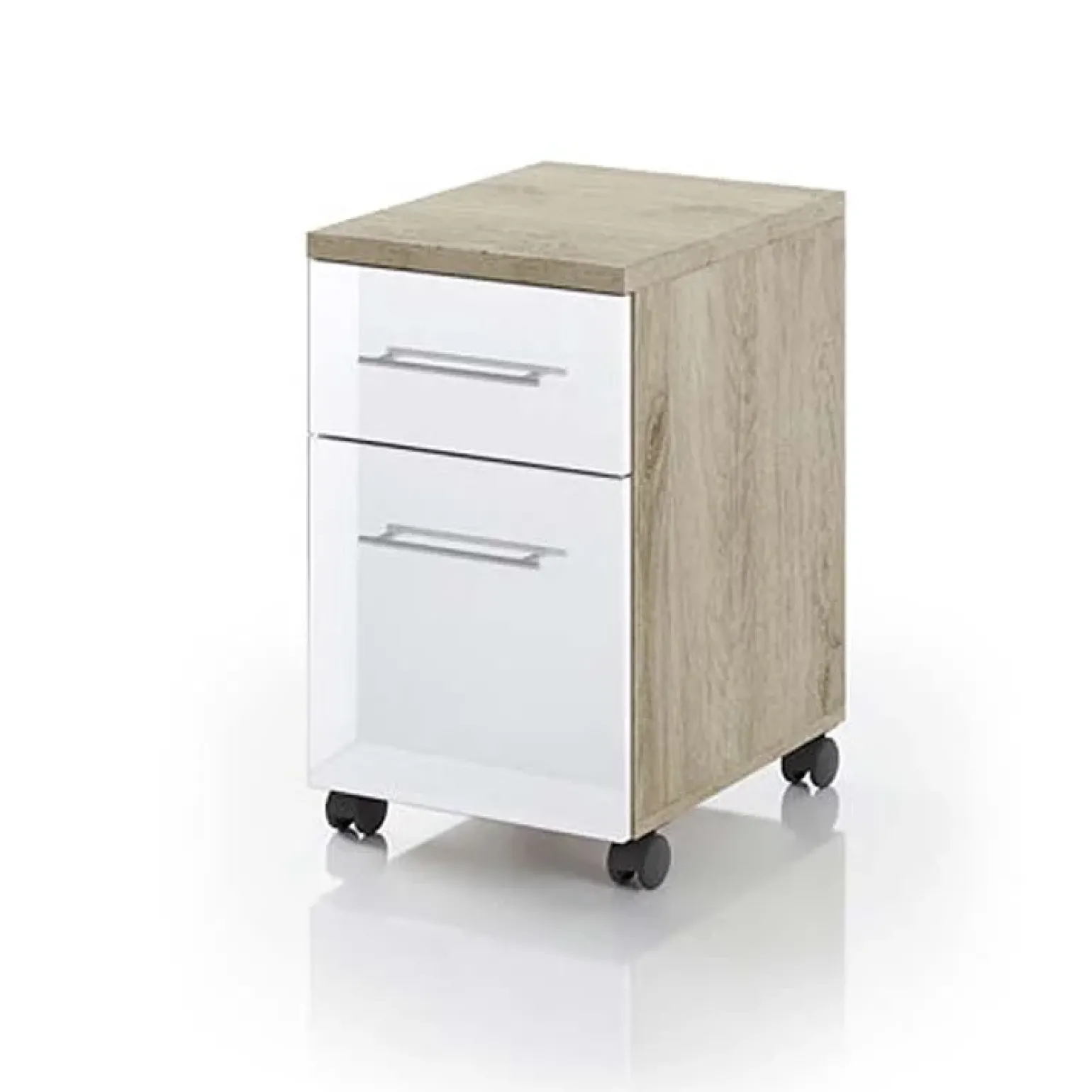 Arredo ufficio completo rovere bianco lucido antracite lucido Time 4