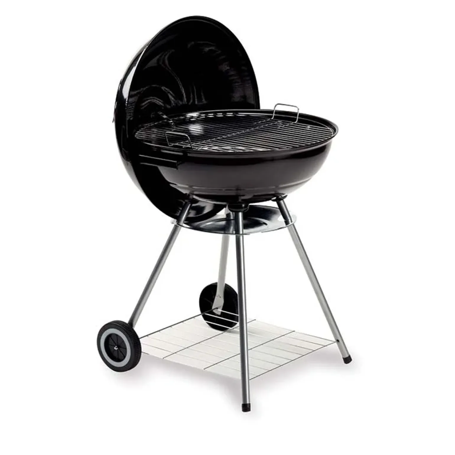 Barbecue a carbonella da giardino con ruote 45x73cm acciaio Cupola