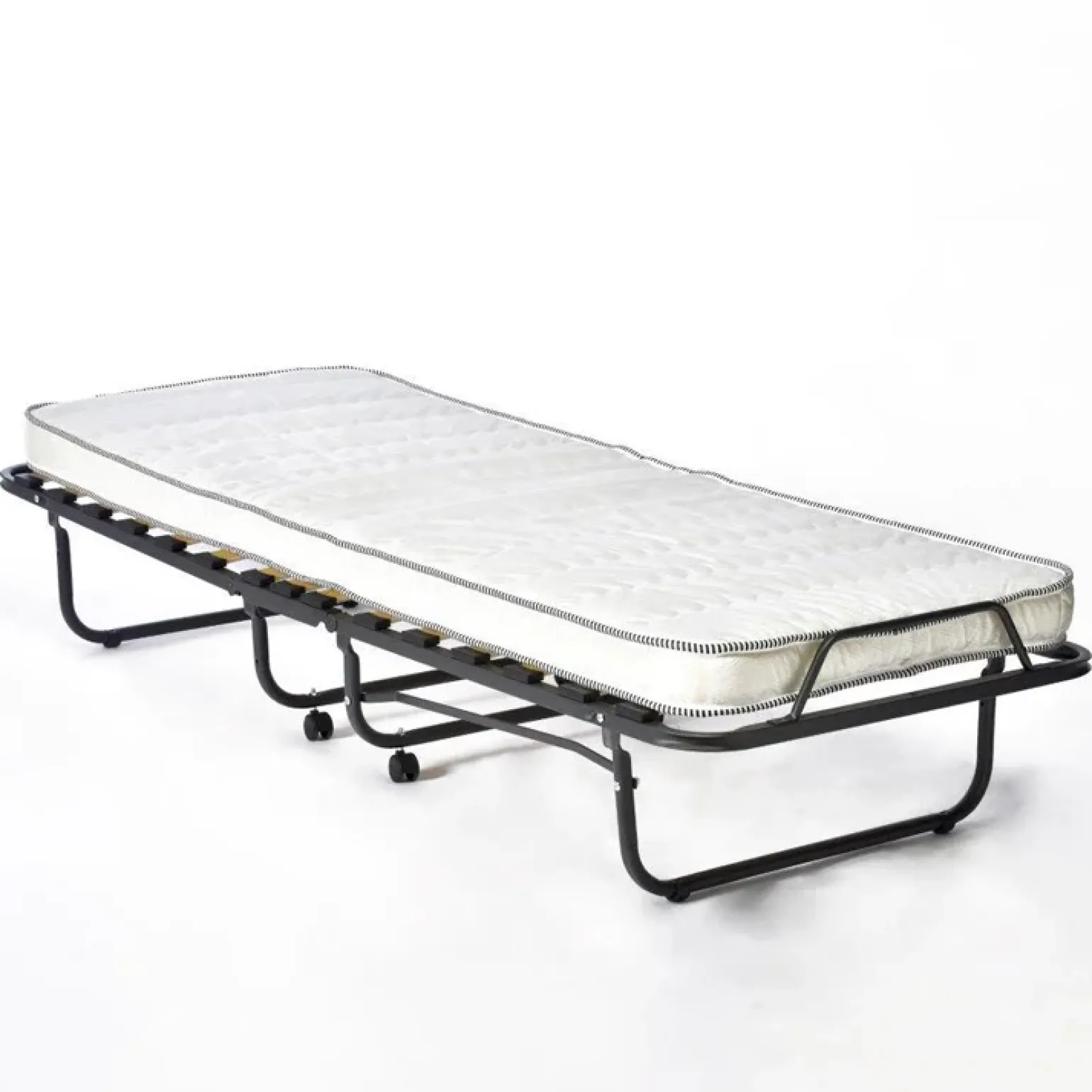 Brandina pieghevole a doghe con materasso 90x200cm Alba