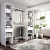 Cabina armadio 200x185h cm 10 ripiani 2 cassetti allungabile bianco Martin