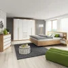 Camera da letto completa matrimoniale moderna bianco rovere Sweet