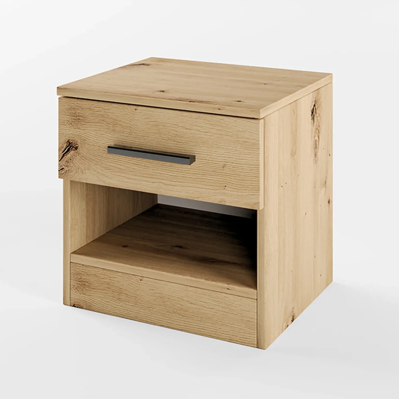 Camera da letto completa alla francese con armadio e comodini rovere rustico Carrisi