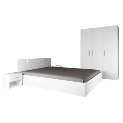 Camera da letto moderna completa matrimoniale bianco opaco Verona