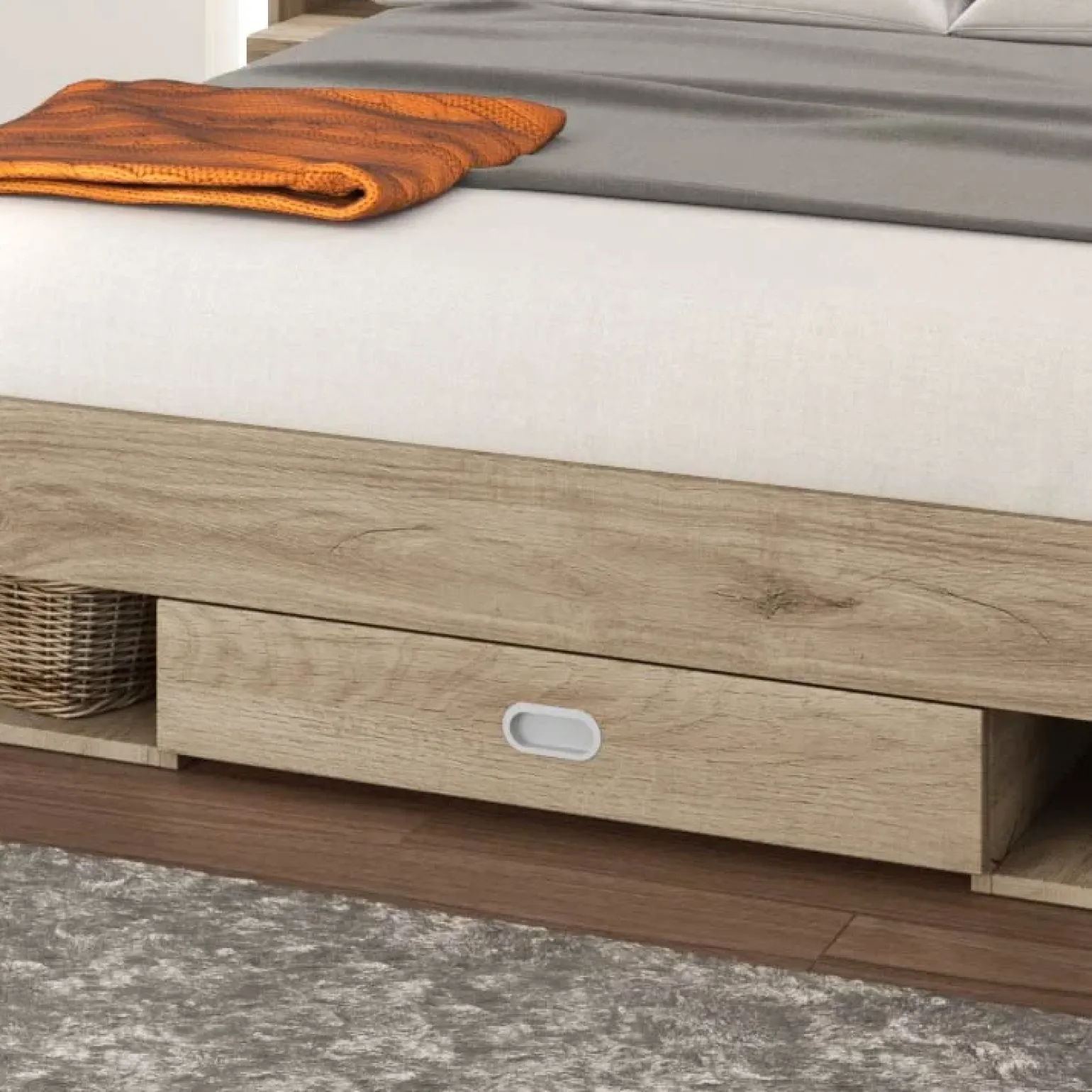 Camera da letto moderna completa matrimoniale rovere sonoma Danubio