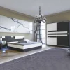 Camera da letto moderna completa matrimoniale nero bianco lucido Dallas