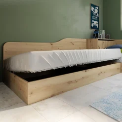 Camera doppio letto completa design rovere rustico Caronte
