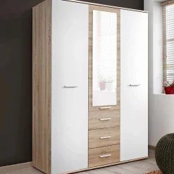 Cameretta bambini 1 letto singolo quercia sonoma bianco opaco Ciak 2