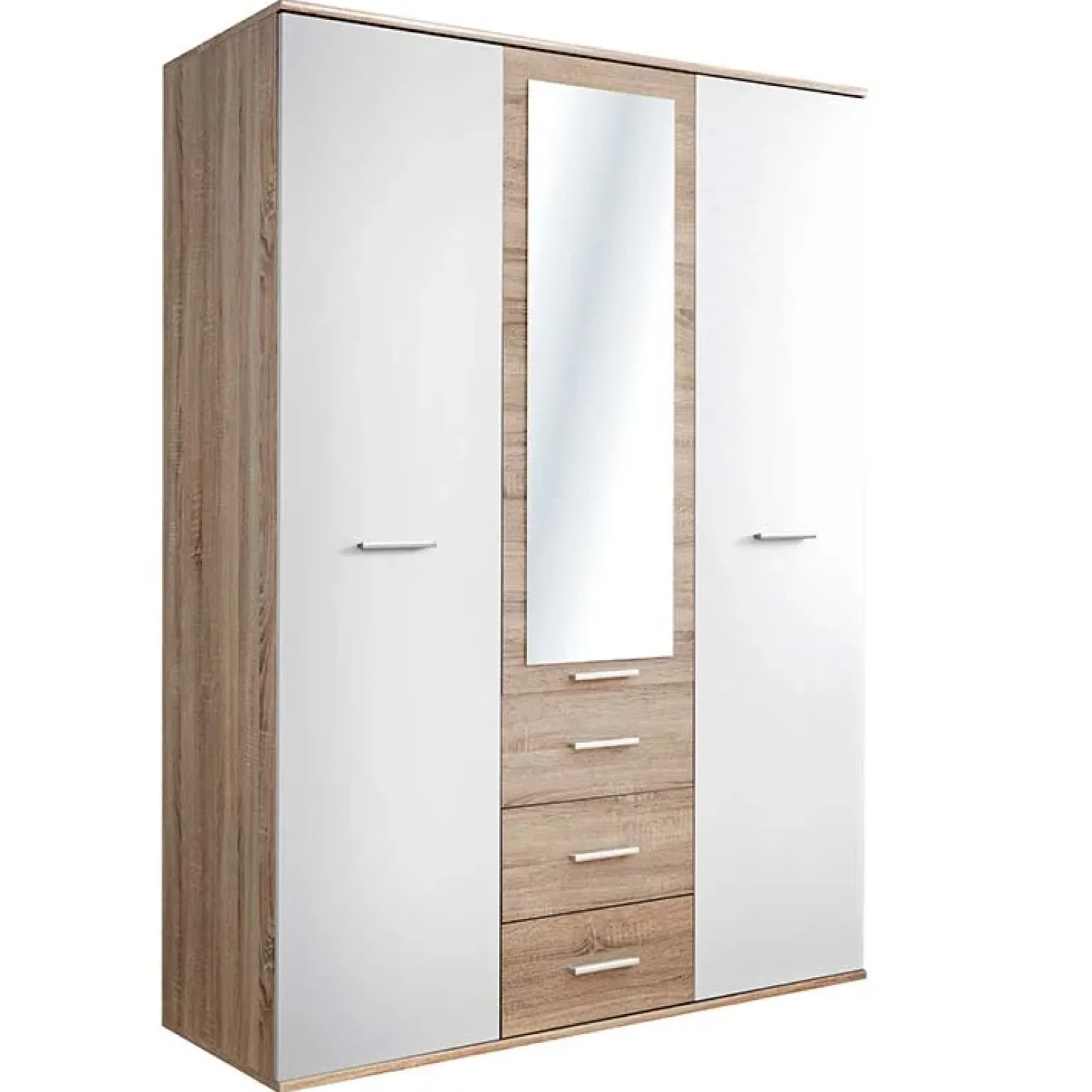 Cameretta bambini 1 letto singolo quercia sonoma bianco opaco Ciak 2