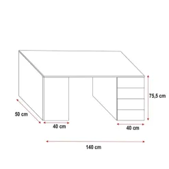 Cameretta bambini completa 2 letti singoli bianco nero Diego Gihome®