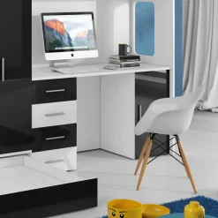 Cameretta bambini completa 2 letti singoli bianco nero Diego Gihome®