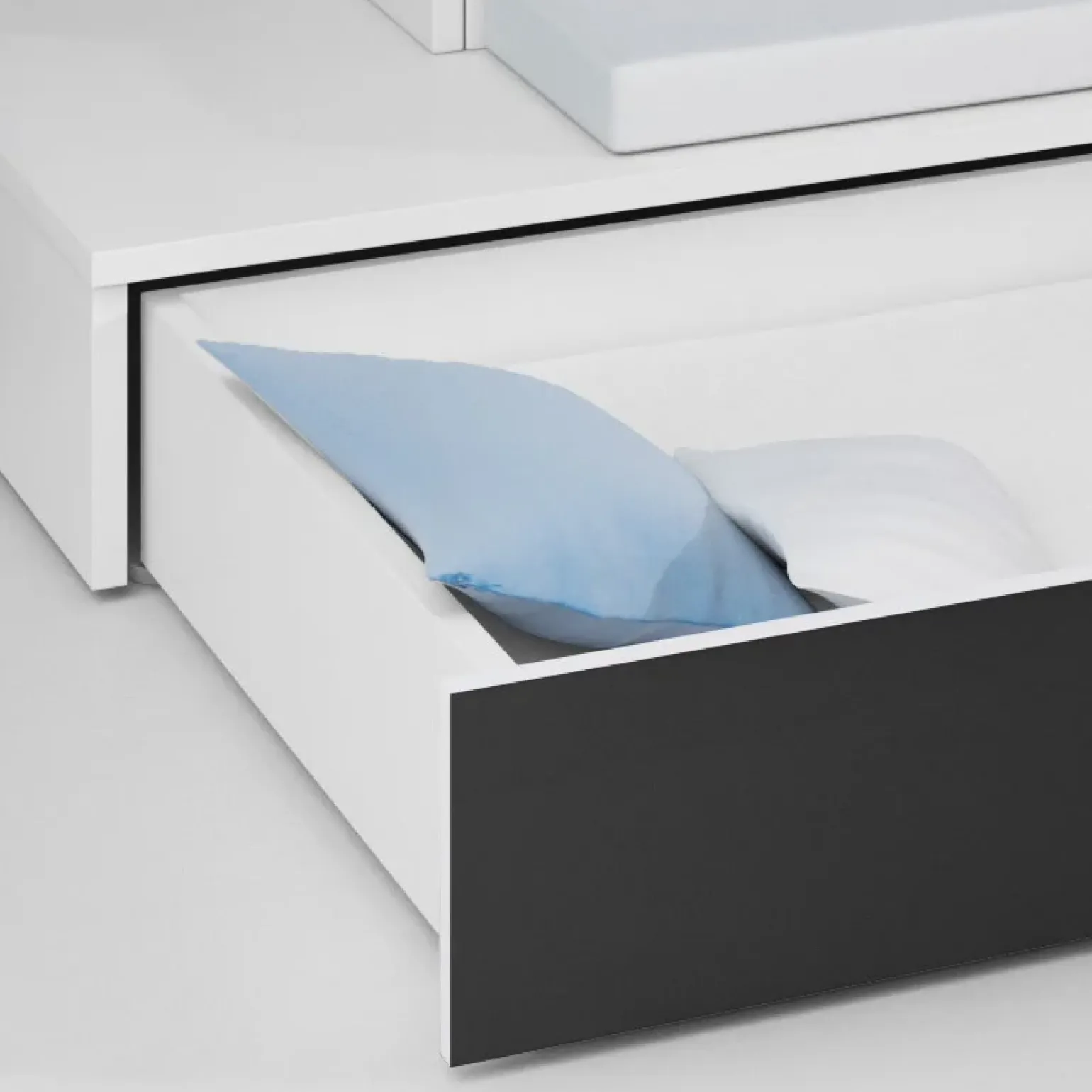 Cameretta bambini completa 2 letti singoli bianco nero Diego Gihome®