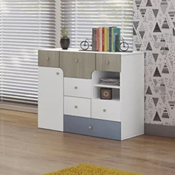 Cameretta bambini completa bianco opaco azzurro Balocchi