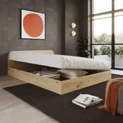 Cameretta completa alla francese con armadio e comodino rovere rustico Carrisi
