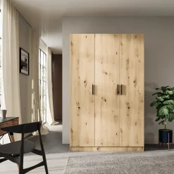 Cameretta completa alla francese con armadio e comodino rovere rustico Carrisi