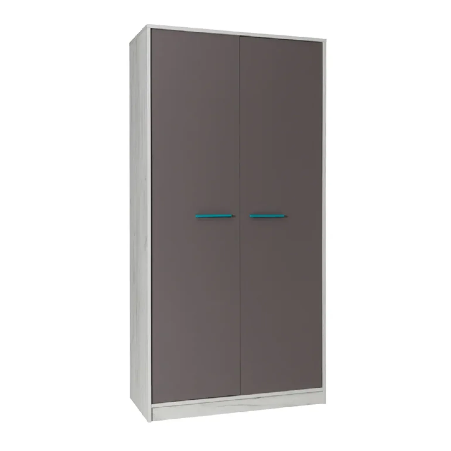 Cameretta completa con letto singolo pino bianco grigio blu Maya Gihome®