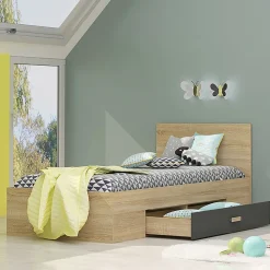 Cameretta completa per bambini rovere antracite bianco Chiaretto
