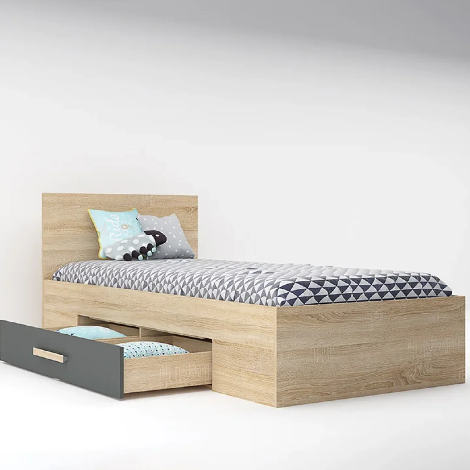Cameretta completa per bambini rovere antracite bianco Chiaretto