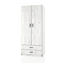 Cameretta per bambini 1 letto singolo contenitore bianco rustico verde Zadar