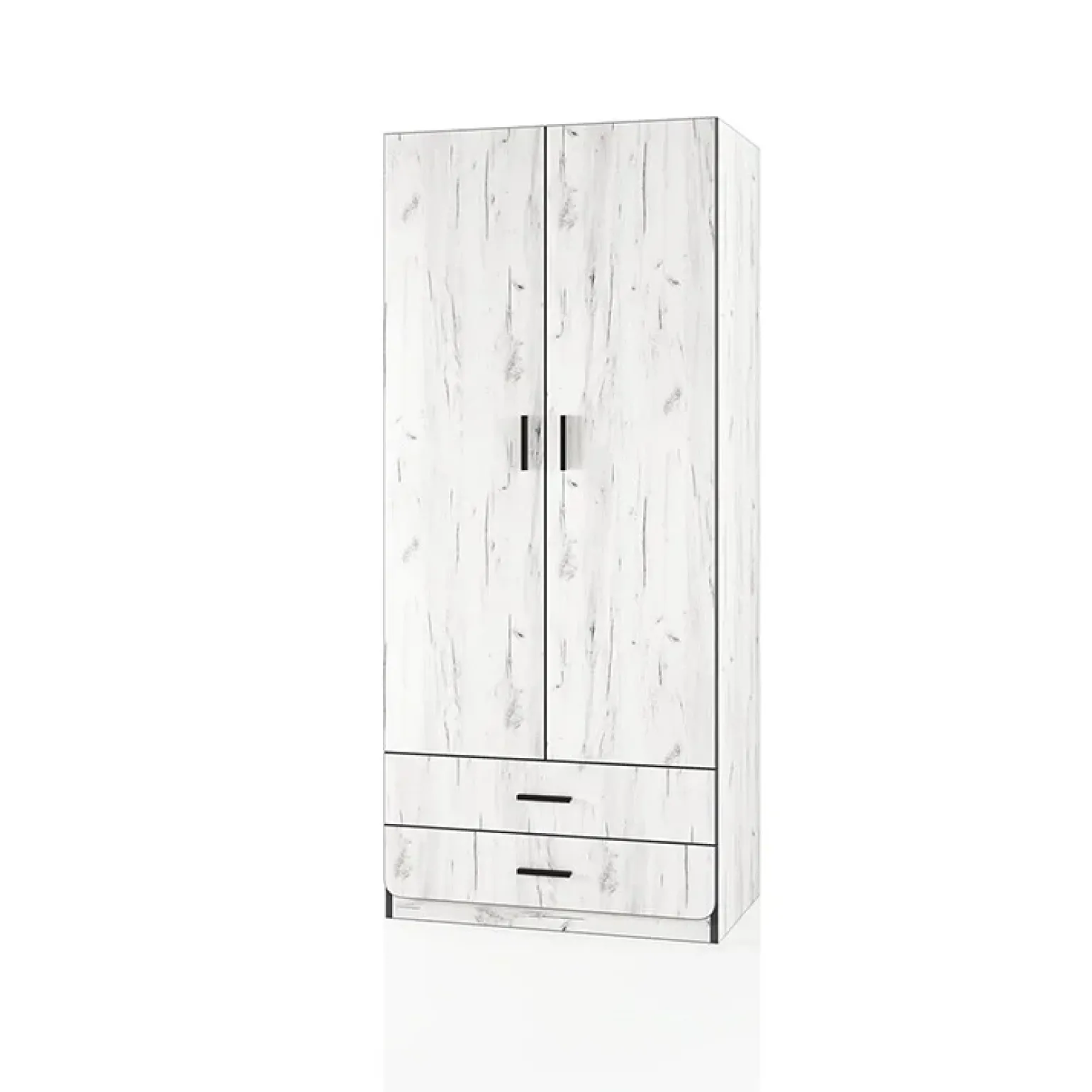 Cameretta per bambini 1 letto singolo contenitore bianco rustico grigio Zadar