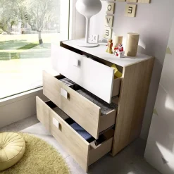 Cameretta per bambini completa 2 letti singoli rovere bianco Cairo