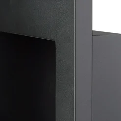 Caminetto 90x40h cm bioetanolo con vetro nero opaco Albert Gihome®