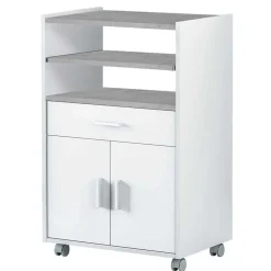 Carrello da cucina 59x92h cm con ruote bianco opaco cemento Comer