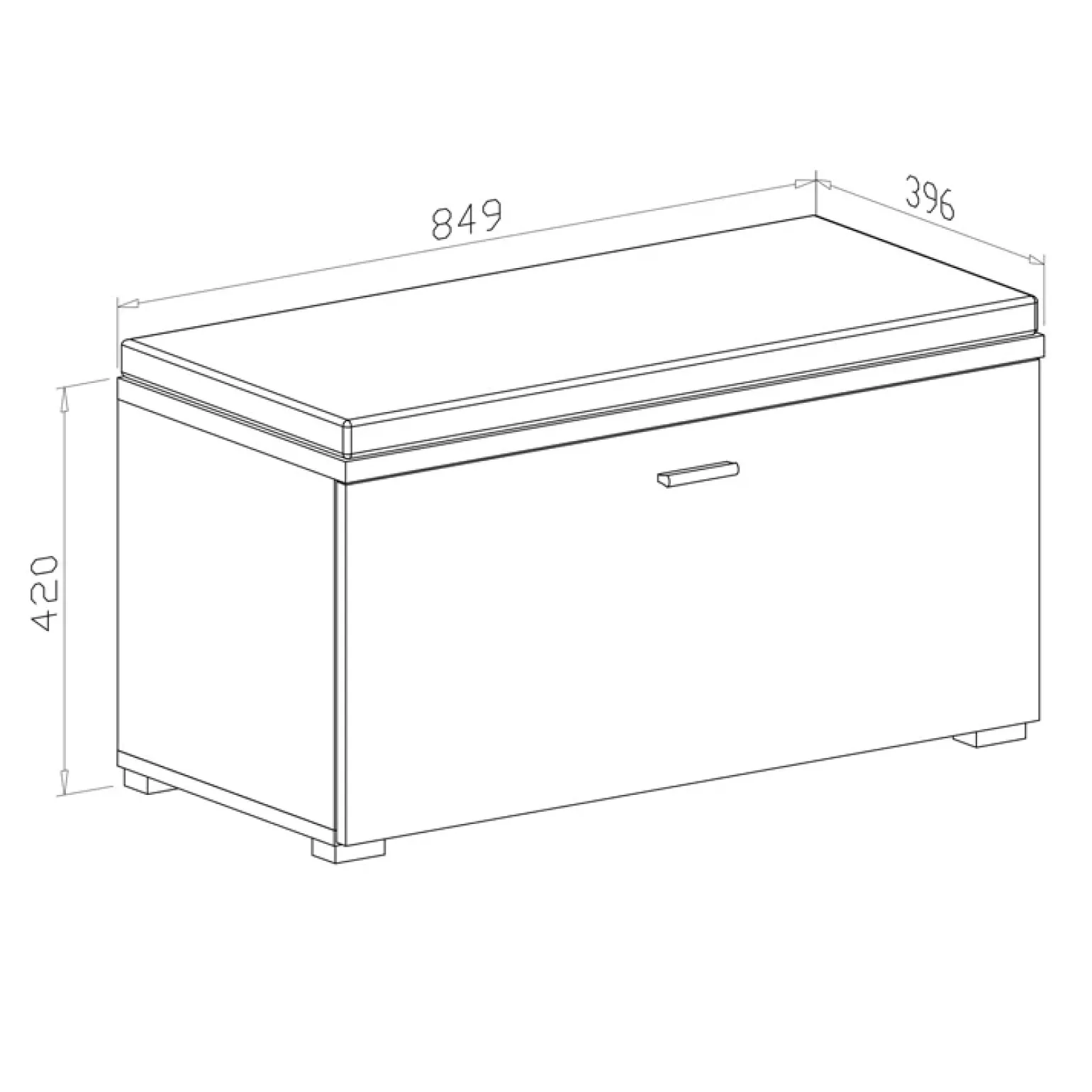 Cassapanca scarpiera 85x42h cm moderna bianco frassinato cemento Danielle
