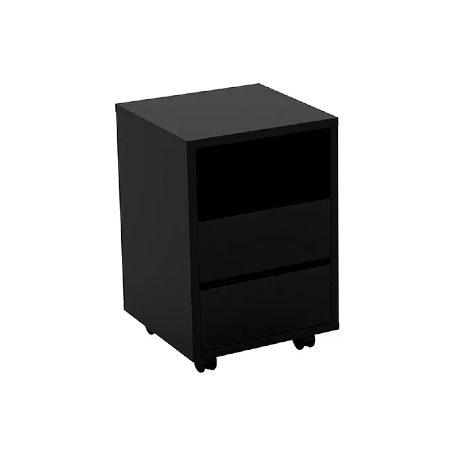 Cassettiera ufficio 40x62h cm 2 cassetti nero Callum