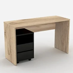 Cassettiera ufficio 40x62h cm 2 cassetti nero Callum