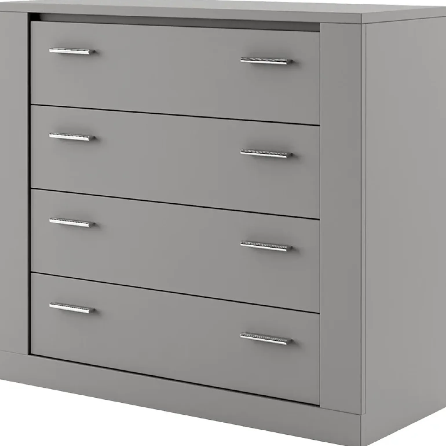 Cassettiera 100x90h 4 cassetti cm grigio Ombra