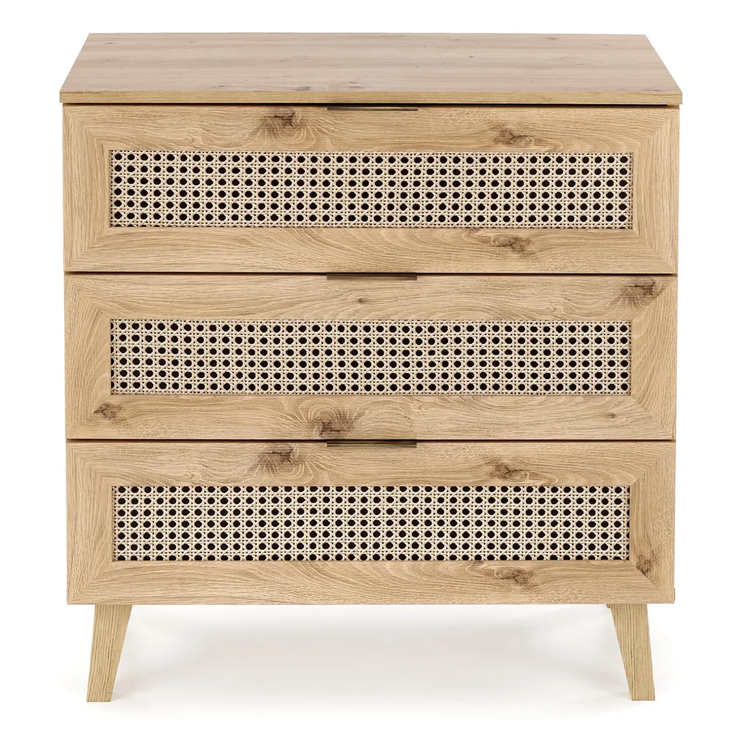 Cassettiera 80x85h cm 3 cassetti moderna rovere Sombra