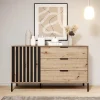 Cassettiera 137x82h cm 3 cassetti rovere antracite Rubik