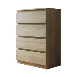 Cassettiera 70x100h cm 4 cassetti moderna rovere Rotterdam