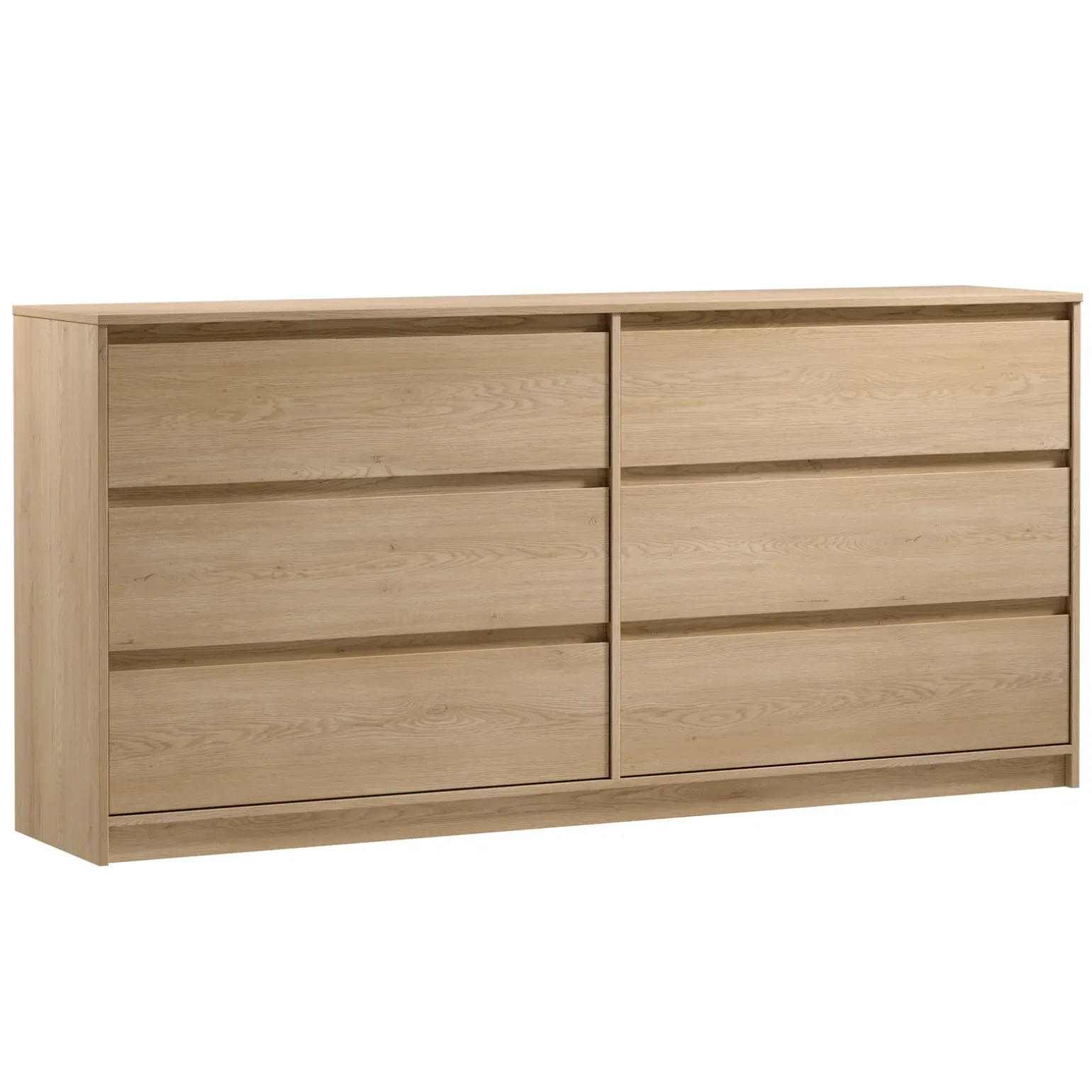 Cassettiera 181x87h cm 6 cassetti moderna rovere Funny