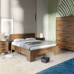 Cassettiera 91x95h cm 3 cassetti noce Line