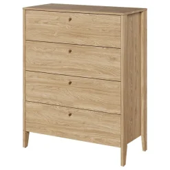 Cassettiera 92x116h cm 4 cassetti rovere Noor