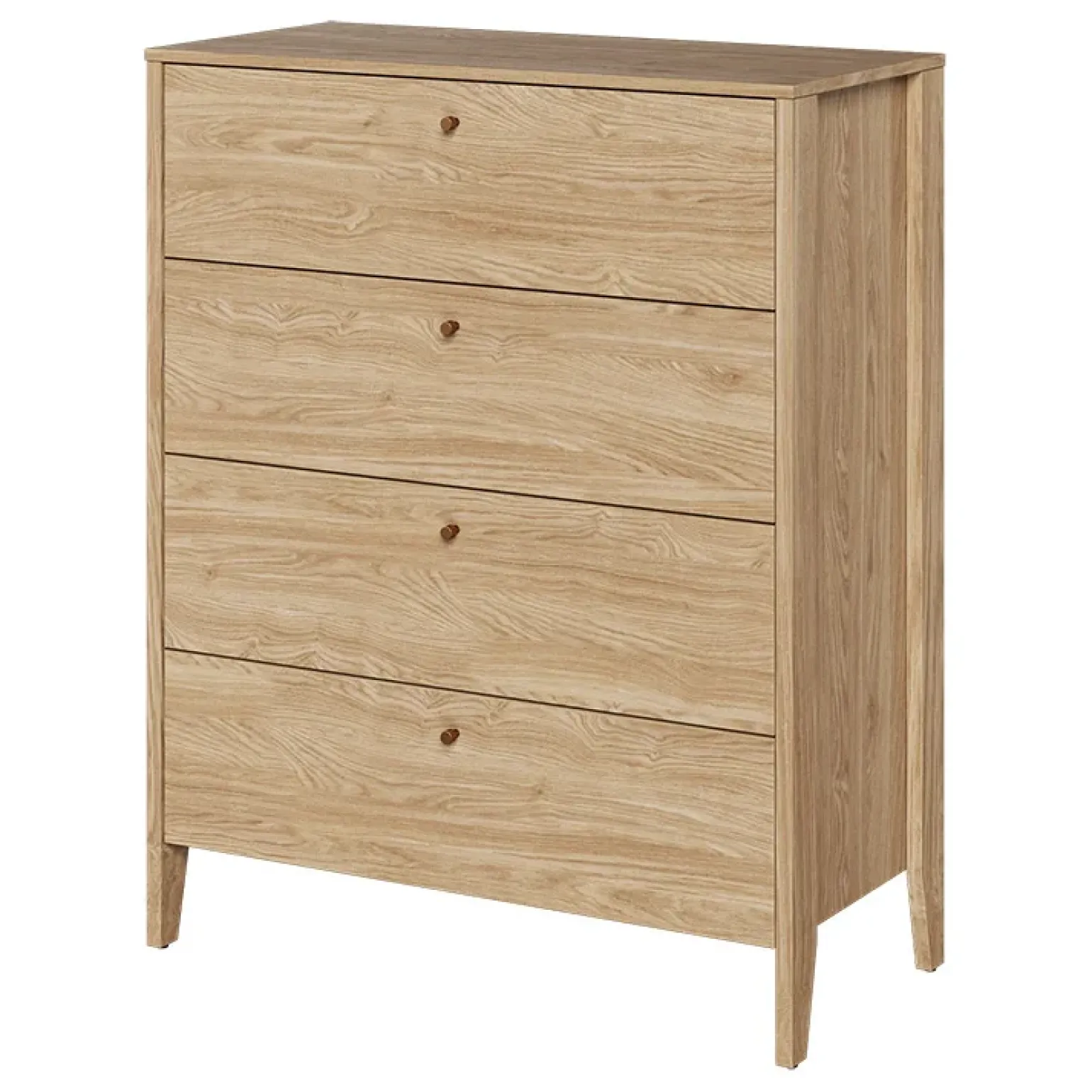 Cassettiera 92x116h cm 4 cassetti rovere Noor