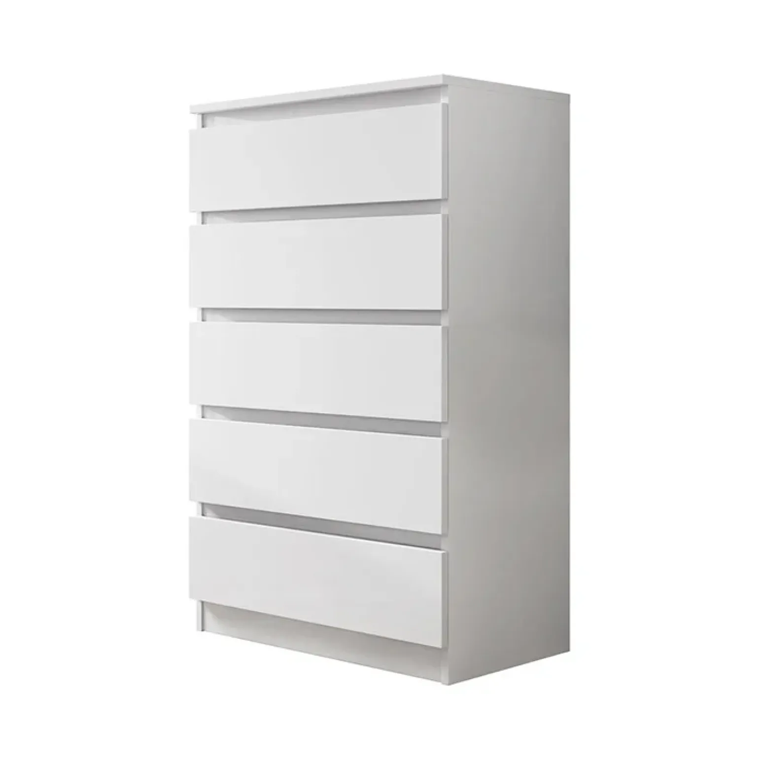 Cassettiera 70x112h cm 5 cassetti moderna bianco Rotterdam