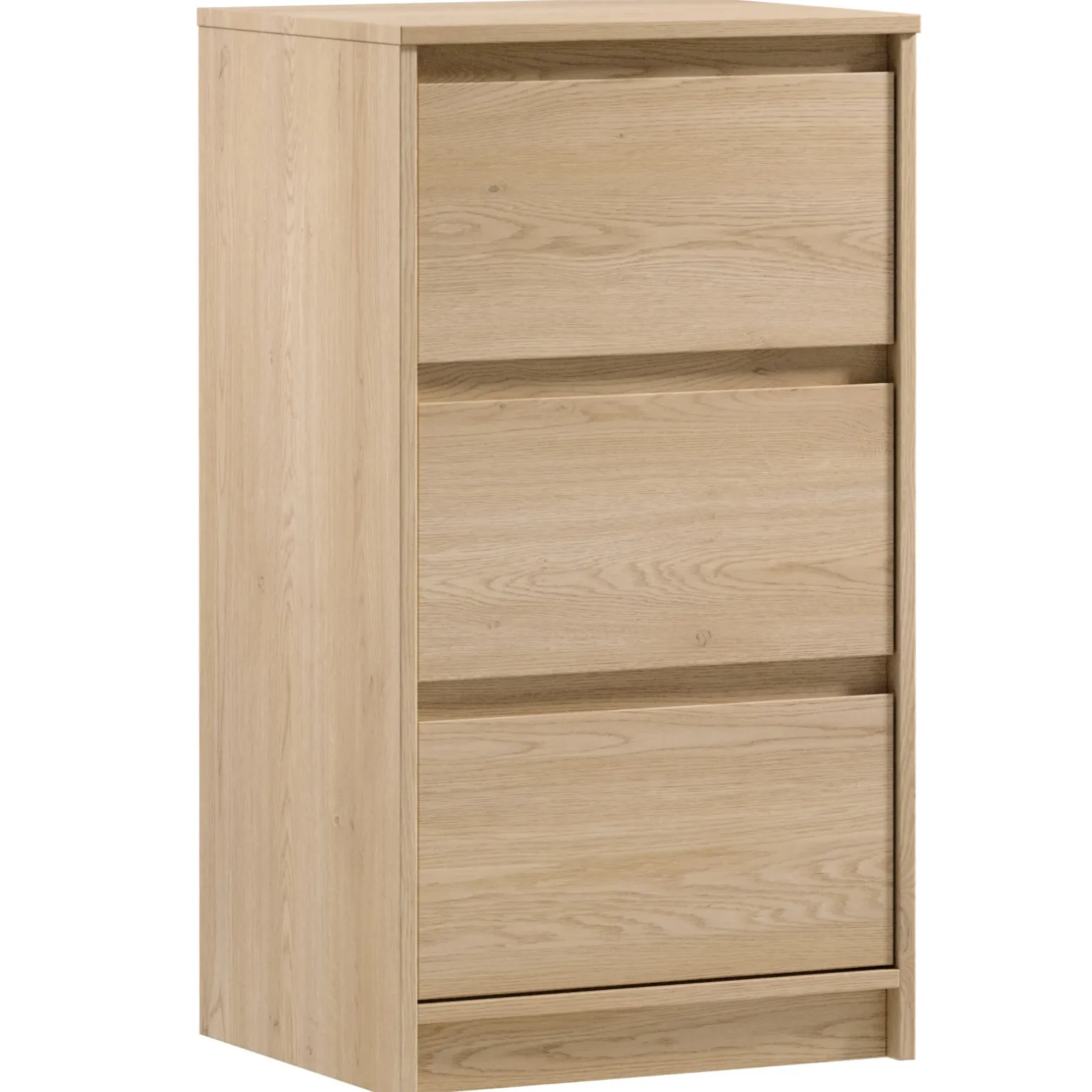 Cassettiera 47x87h cm 3 cassetti moderna rovere Funny