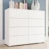 Cassettiera 120x93h cm 8 cassetti moderna bianco Eindhoven