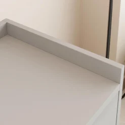 Cassettiera 130x80h cm design moderno 6 cassetti bianco Pollon
