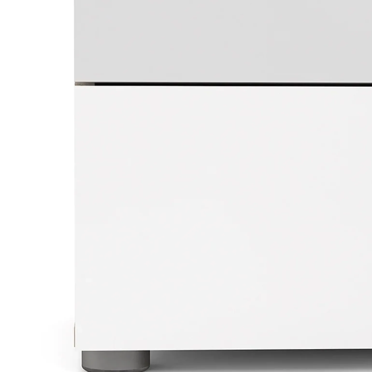 Cassettiera 138x83h cm moderna bianco lucido rovere Betty Gihome®