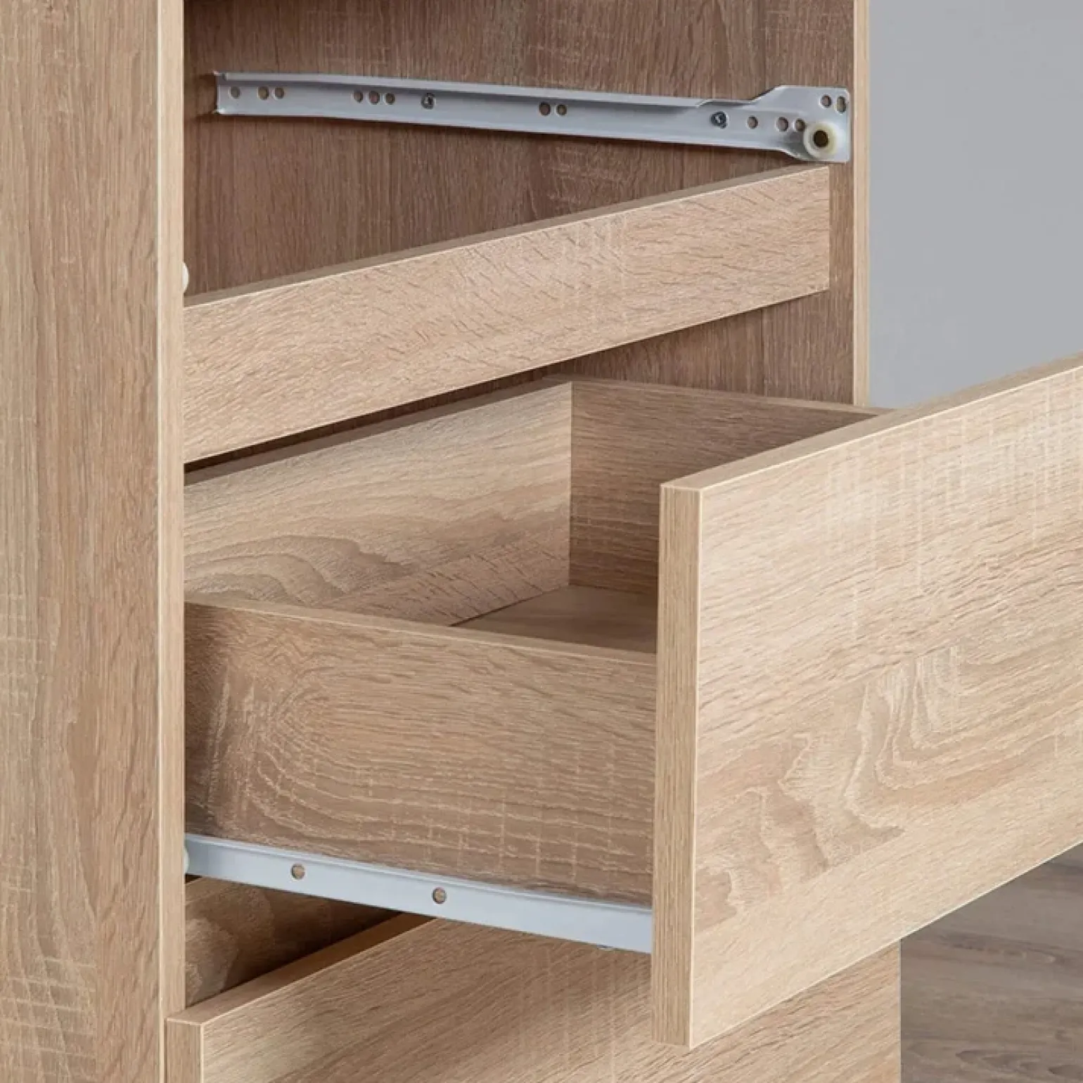 Cassettiera 160x120h cm moderna 10 cassetti rovere Living