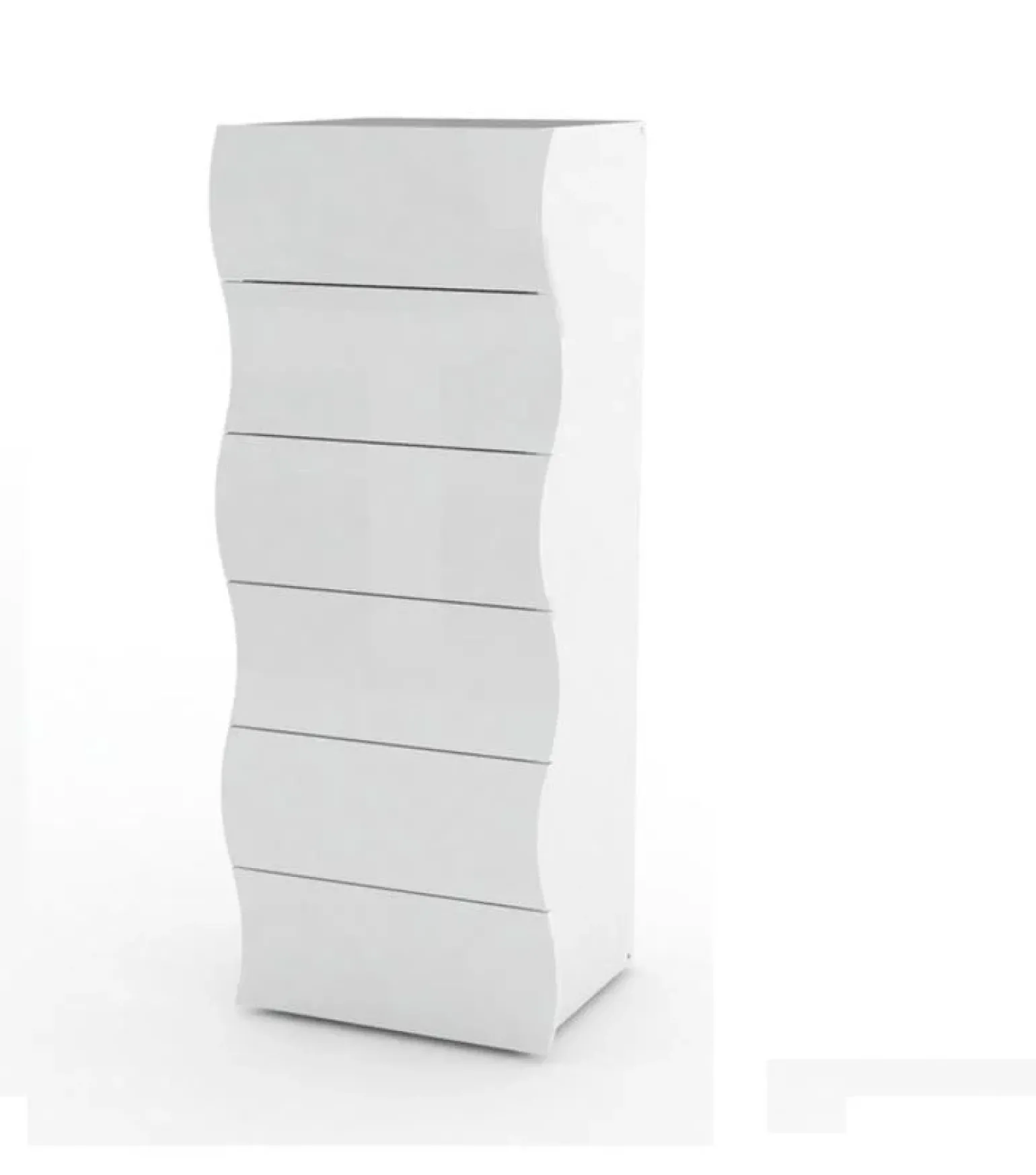 Cassettiera 50x122h cm moderna bianco lucido Sea Gihome®