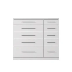 Cassettiera 103x95h cm moderna bianco frassinato Dogliani