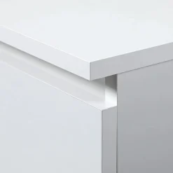 Cassettiera 120x77h cm moderna 6 cassetti bianco Living