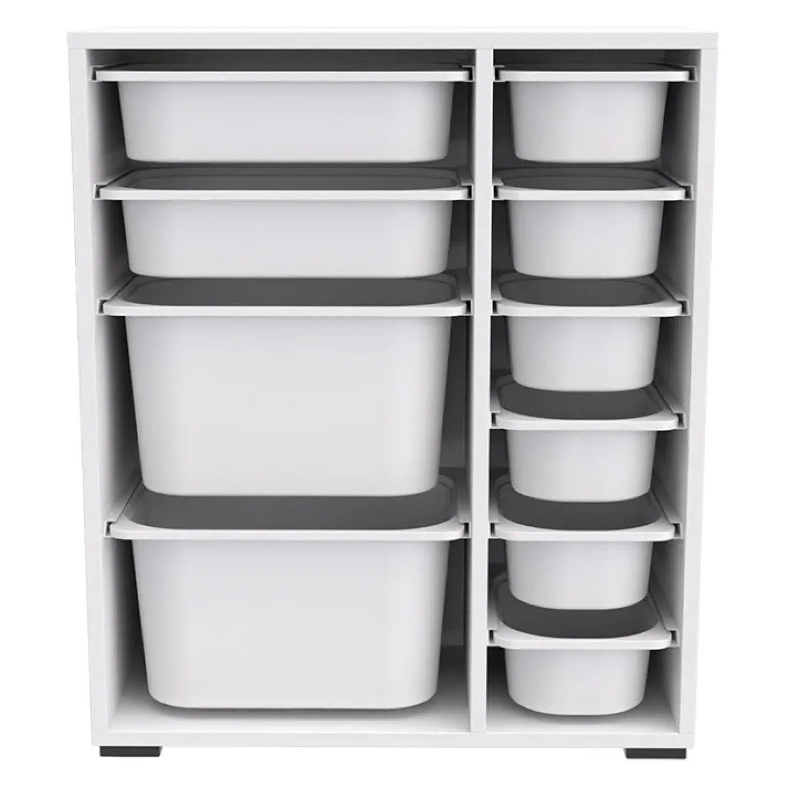 Cassettiera 70x81h cm portagiochi bianco opaco Fast Patton