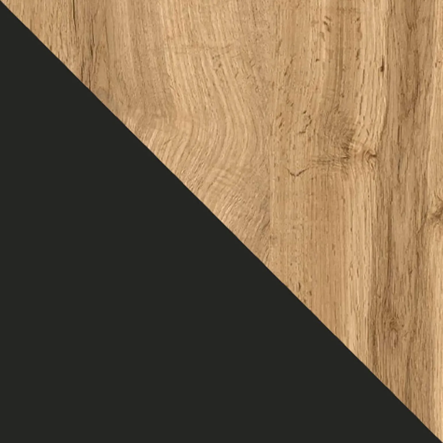 Cassettiera 80x76h cm rustica design cannettato rovere nero List