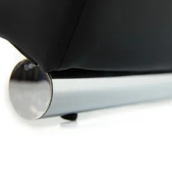Chaise longue design 180cm imbottita in tessuto nero Marty